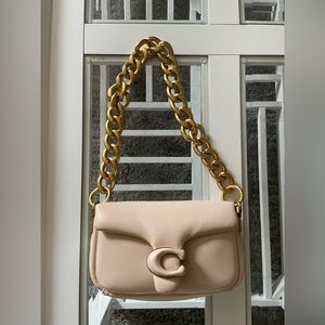 Coach Pillow Tabby Bag 18 in Brass Ivory